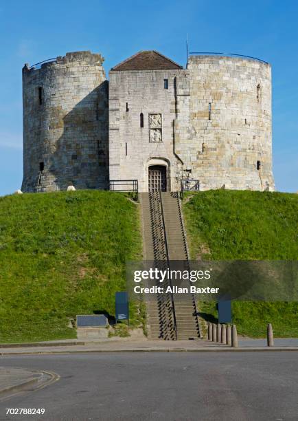 the norman 'clifford's tower' - york castle stock pictures, royalty-free photos & images