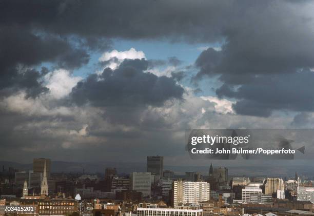 The Manchester skyline, UK, 1979.