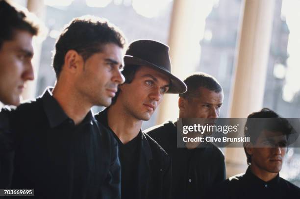 Paolo Maldini of Italy and A.C. Milan Football Club poses for a portrait for soft drinks manufacturer Pepsi-Cola on 23 December 1999 in Seville,...