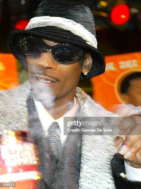 Actor and rapper Snoop Doggy Dogg attends The 3rd Annual Stonys presented by High Times magazine March 3 at B.B. King Blues Bar and Grill in New York...