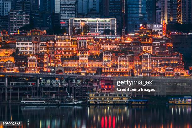 hongyadong hotel in chongqing, china - chongqing hongyadong stock pictures, royalty-free photos & images