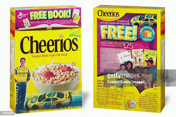 This undated photo shows a special edition Cheerios box, available in select Southeast markets, featuring race car driver John Andretti reading aloud...