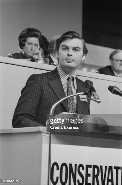 British politician Norman Lamont at the Conservative Party Conference in Brighton, 14th October 1971.