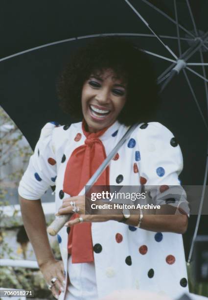 Welsh singer Shirley Bassey, UK, 1st September 1982.