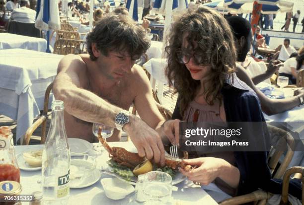 Roman Polanski and Betsy Farley circa 1980 in Cannes, France.