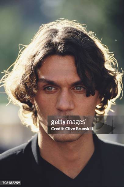 Paolo Maldini of Italy and A.C. Milan Football Club poses for a portrait for soft drinks manufacturer Pepsi-Cola on 23 December 1999 in Seville,...