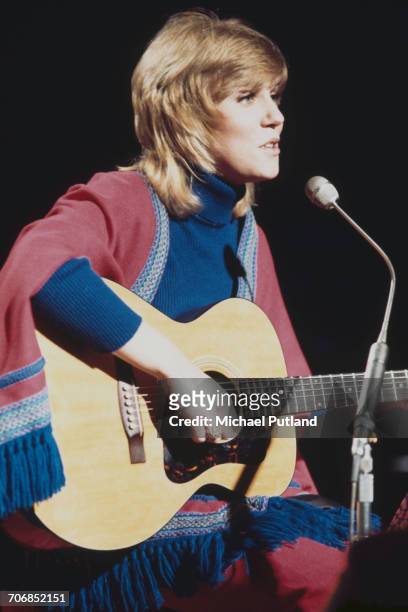 Canadian singer and musician Anne Murray performs on BBC Top Of The Pops TV show, London on 29th March 1972.