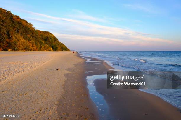 germany, usedom, bansin, beach at sunset - usedom 個照片及圖片檔