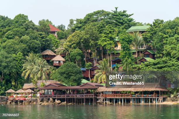 cambodia, sihanoukville, accommodations at serendipity beach - sihanoukville stock pictures, royalty-free photos & images