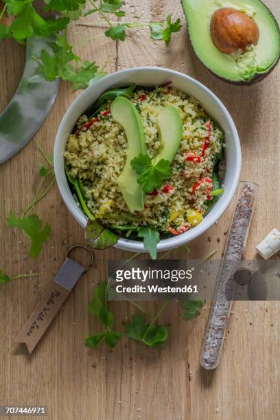 couscous salad - mincing knife stock pictures, royalty-free photos & images