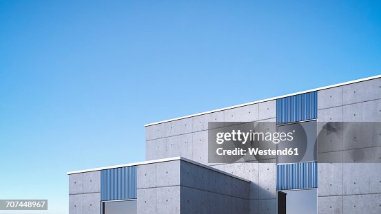 Modern concrete architecture, 3D Rendering Modern concrete architecture, 3D Rendering