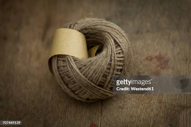 clew of cord on wood - banderoll bildbanksfoton och bilder