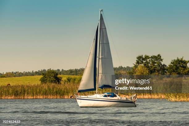 poland, masuria, sailing boat on lake niegocin - gizycko stock pictures, royalty-free photos & images