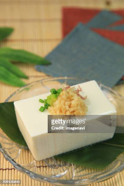 hiya yakko(cold tofu) - hiyayakko fotografías e imágenes de stock
