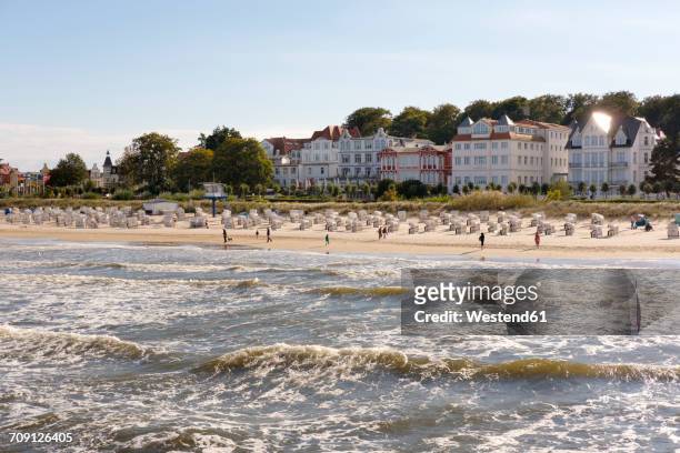 germany, usedom, bansin, view to the beach - usedom photos et images de collection