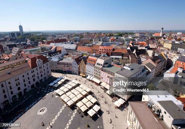 germany, augsburg, townhall square - augsburg cityscape stock pictures, royalty-free photos & images