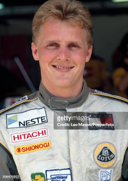 Johnny Herbert of Great Britain at the South African Grand Prix in Kyalami, South Africa where he placed 6th driving a Lotus 102D with a Ford V8...