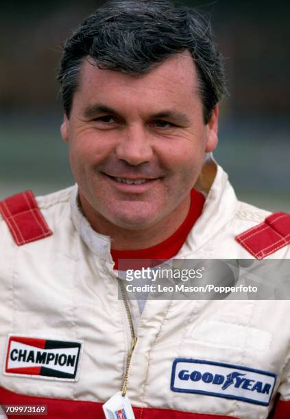 Formula One racing driver Alan Jones of Australia, posed circa 1987.