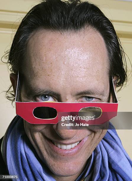 Richard E. Grant wears 3-D glasses as he promotes the Prince's Trust at Claridges on March 27, 2006 for the Prince's Trust 30th Birthday Concert at...