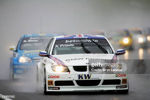 Andy Priaulx of Great Britain and BMW Team UK in action during race 2 of the FIA World Touring Car Championship on May 21, 2006 at Brands Hatch,...