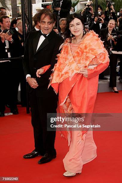 Singer Carole Laure and guest attend the 'Over The Hedge' premiere at the Palais during the 59th International Cannes Film Festival May 21, 2006 in...