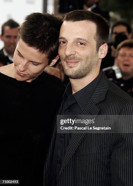 Actor Mathieu Kassovitz and wife costume designer Aurore Lagache attend the 'Over The Hedge' premiere at the Palais during the 59th International...