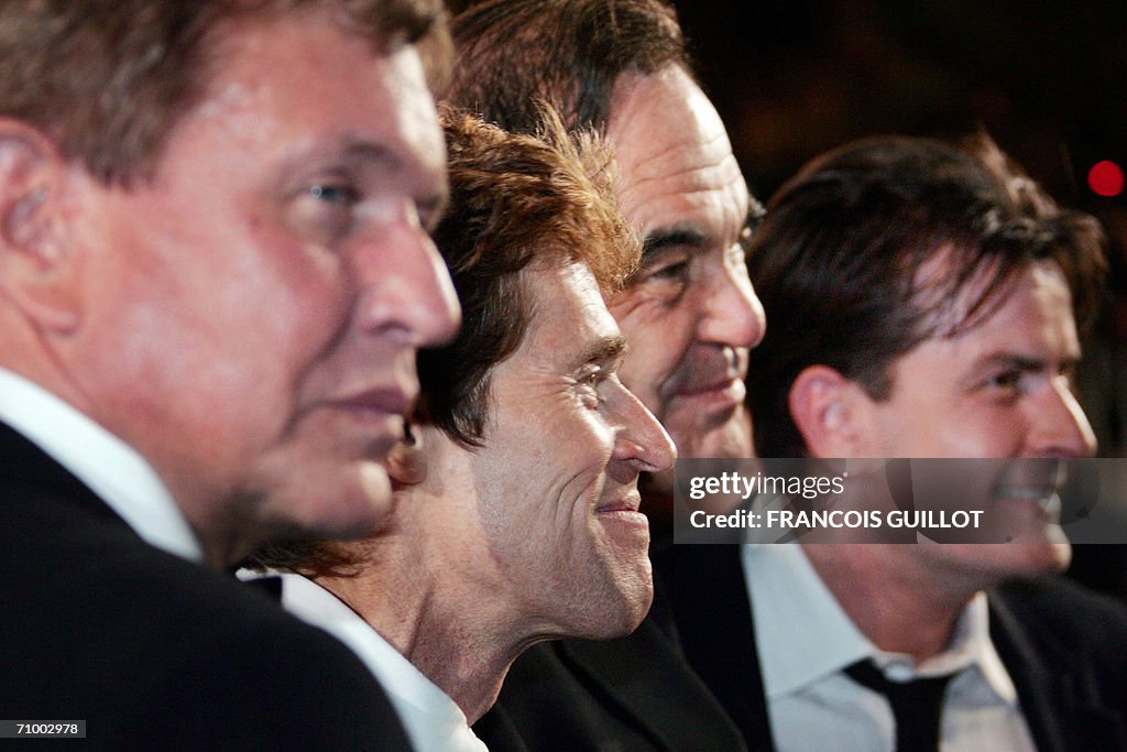 The 'Platoon' cast (from L) US actors To