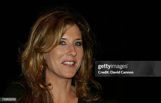 Academy member Monica Seles arrives at the Laureus Welcome Party in the Museu Nacional d'Art de Catalunya prior to the Laureus Sports Awards on May...