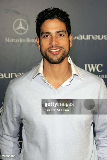 Actor Adam Rodriguez arrives at the Laureus Welcome Party in the Museu Nacional d'Art de Catalunya prior to the Laureus Sports Awards on May 21, 2006...