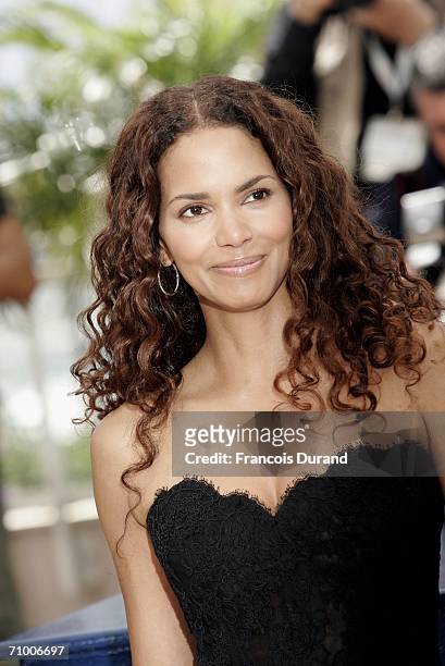 Actress Halle Berry attends a photocall promoting the film 'X-Men 3: The Last Stand' at the Palais des Festivals during the 59th International Cannes...