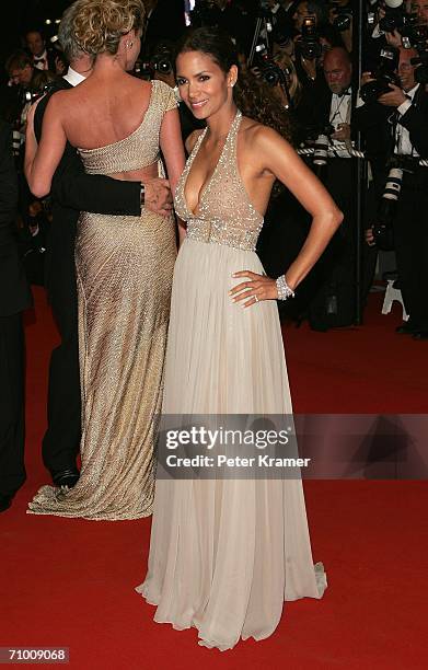 Actress Halle Berry attends the 'X-Men 3: The Last Stand' premiere at the Palais des Festivals during the 59th International Cannes Film Festival May...