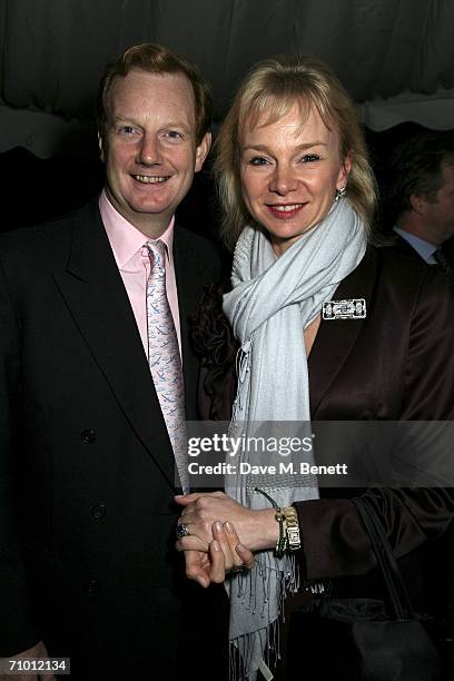 The Earl of Derby and Countess of Derby attend the Cartier dinner party, hosted by the managing director of Cariter Arnaud Bamberger, at the Chelsea...