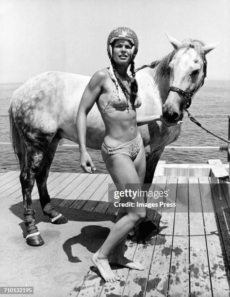 The Diving Horse Attraction at the Steel Pier circa 1977 in Atlantic City, New Jersey.