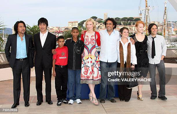 Japanese actors Koji Yakusho and Satoshi Nikaido, Moroccan actors Boubker Ait el Caid and Said Tarchani, Australian actress Cate Blanchett, Mexican...