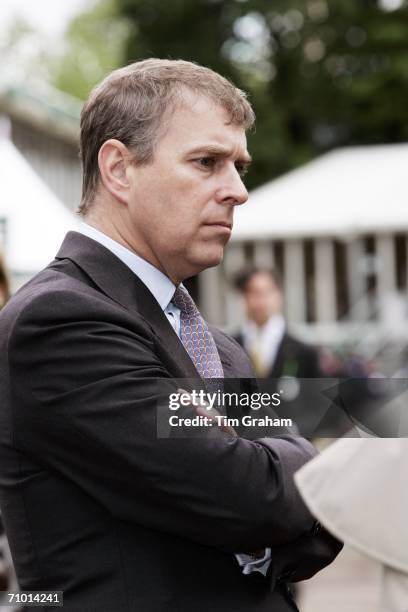 Prince Andrew, Duke of York attends the press and VIP day of Chelsea Flower Show on May 22, 2006 in London, England.