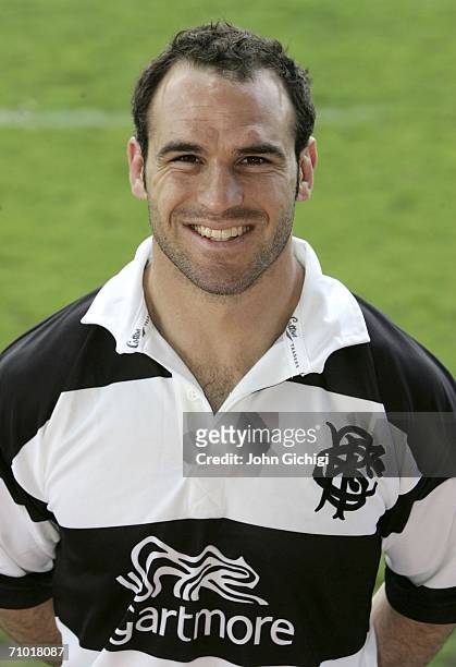 Mark Robinson of the Barbarians poses for a portrait at the Barbarians photocall held at the Imber Court Sports Club on May 23, 2006 in East Molesey,...