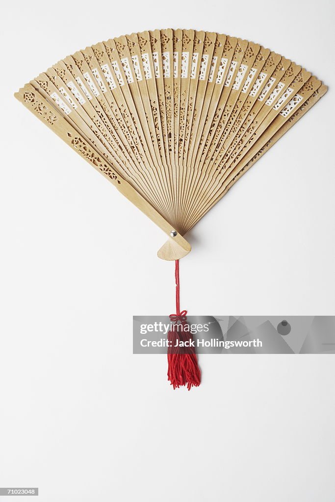 Close-up of a folding fan