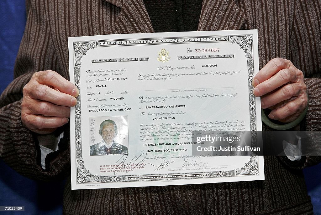 Naturalization Drawing Example Certificate Of Naturalization Usa