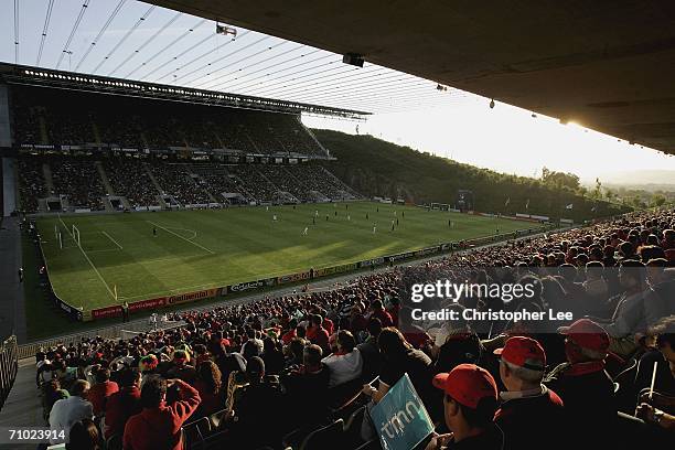 General view during the UEFA U21's Championship 2006 match between Portugal and France at the Estadio Municipal de Braga on May 23, 2006 in Braga,...