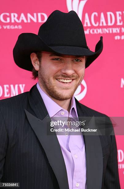 Singer Chris Young arrives at the 41st Annual Academy Of Country Music Awards held at the MGM Grand Garden Arena on May 23, 2006 in Las Vegas, Nevada.