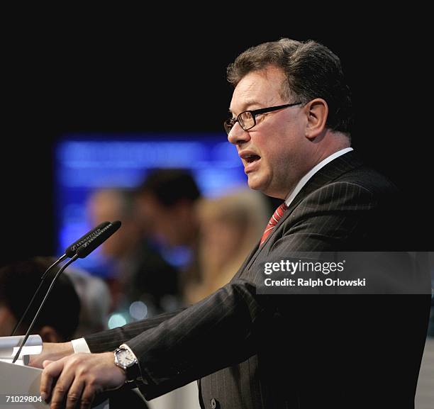 Deutsche Boerse AG Chief Executive Officer Reto Francioni speaks during their annual general meeting on May 24, 2006 in Frankfurt, Germany. Deutsche...