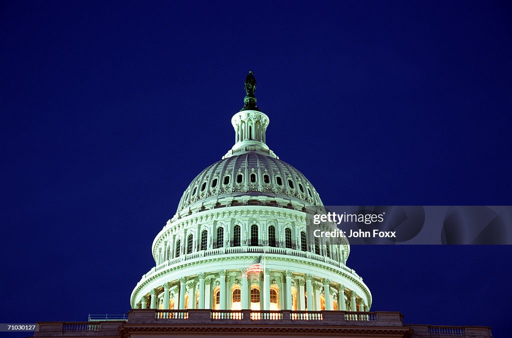 USA, Washington DC, White House, low angle view  