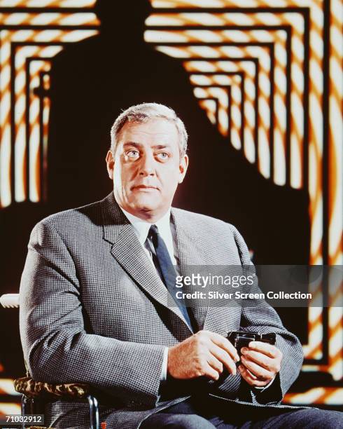 Canadian actor Raymond Burr as wheelchair-bound San Francisco detective, Robert Ironside in the 'Ironside' television series, circa 1970.