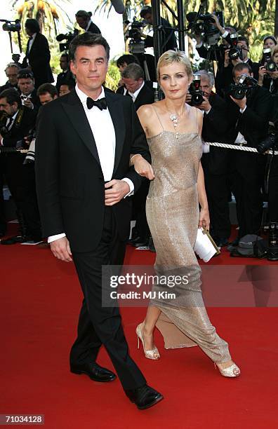 Melita Toscan du Plantier and guest attend the 'Marie Antoinette' premiere at the Palais des Festivals during the 59th International Cannes Film...