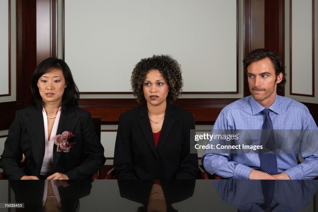 Three young office workers