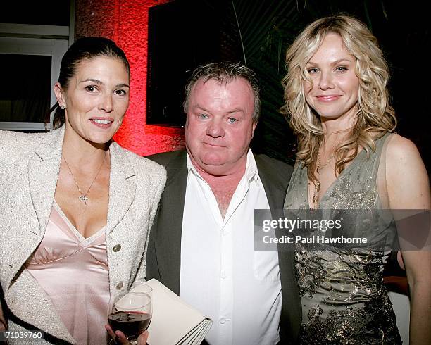 Actors Paige Turco, Jack McGee and Andrea Roth attend the Season Three New York Premiere of "Rescue Me" after party at Remi's Restaurant Garden May...