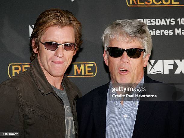 Actor Denis Leary and Co-creator Jim Dolan arrive to the Season Three New York Premiere of "Rescue Me" at the Ziegfeld Theatre May 24, 2006 in New...