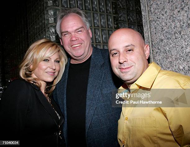 Actress Tatum O'Neal, actor Michael Mulheren and producer Jim Serpico attend the Season Three New York Premiere of "Rescue Me" after party at Remi's...