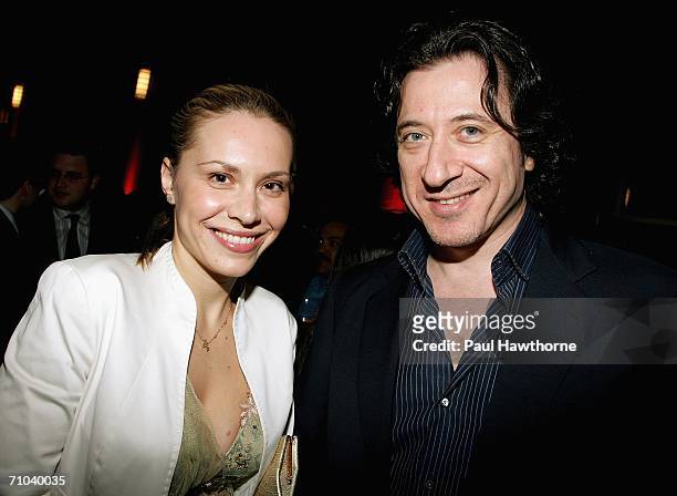 Singer Ava and actor Federico Castelluccio attend the Season Three New York Premiere of "Rescue Me" after party at Remi's Restaurant Garden May 24,...