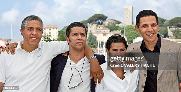 French actors Samy Naceri, Sami Bouajila, Jamel Debbouze and Roschdy Zem pose during a photocall for French director Rachid Bouchareb's film...